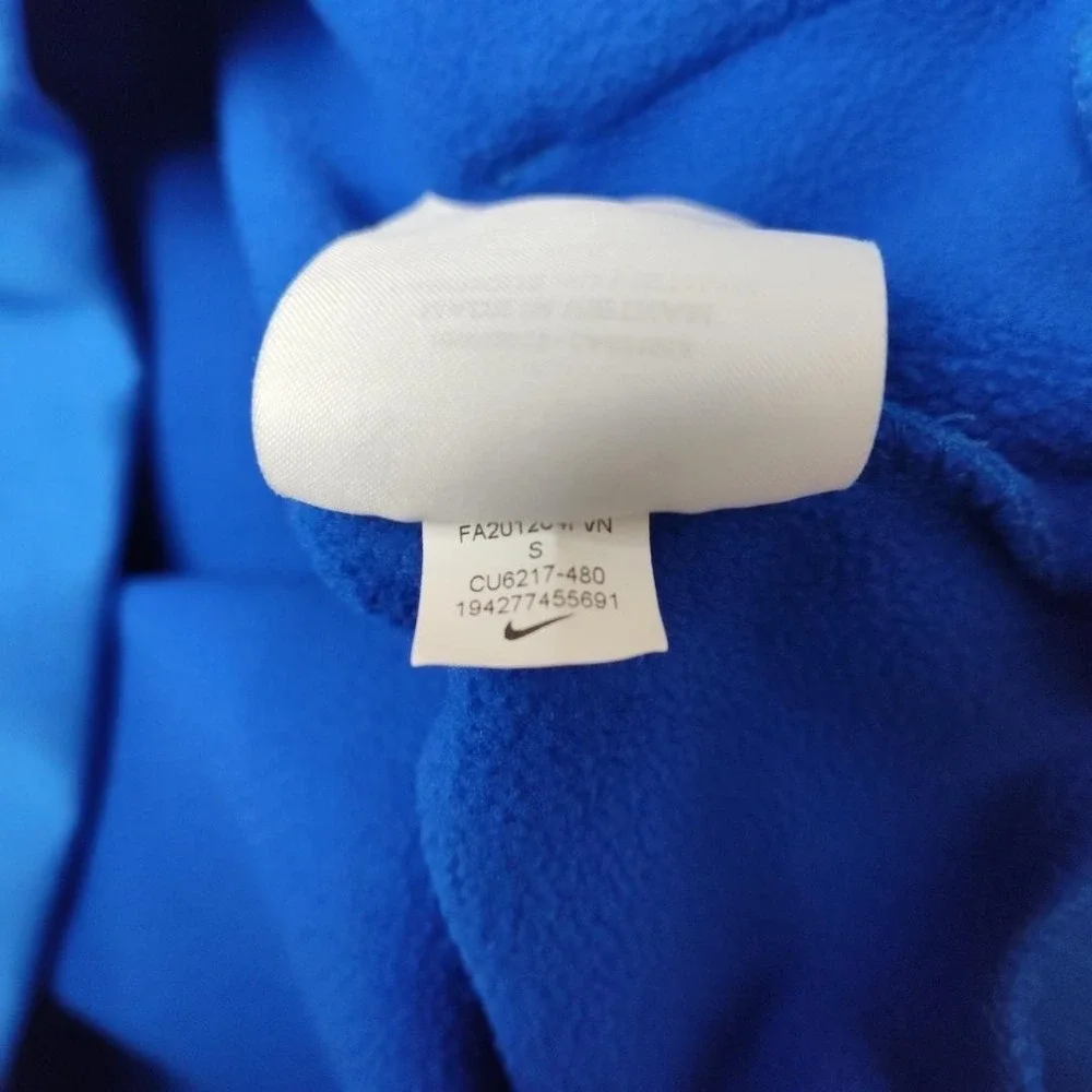 Nike Sweatshirt‎ Mens S Blue 1/4 Zip Pullover Mock Neck Dri-FIT CU6217-480